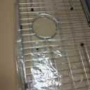 Kitchen Sink Grid and Sink Protectors, Stainless Steel Sink Grids for Bottom of Kitchen Sinks, 26" x 14" with Rear Drain for Single Bowl Sinks, 26" X 14 1/16" Rear Drain