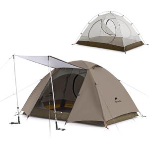 Naturehike Cloud River 2 Person  Backpacking Tent, Waterproof 2 Person Tents for Camping, Double Layer Camping Tent