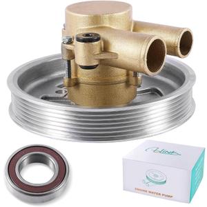21212799 (NSK Bearing) Raw Sea Water Pump For Volvo Penta 4.3L 5.0L 5.7L V8 V6 GXI GL Replace 3812519 Crankshaft Mounted Sea Water Pump