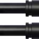 Curtain Rods for Windows 16 to 88 Inches 2 Pack Adjustable Length 1 Inch Diameter Window Curtain Rod with Aluminium Finials, Black