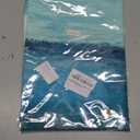 Turquoise and Grey Table Runner,Teal Abstract Modern Art Burlap Table Runners for Table Dresser Runner Farmhouse Style for Dinner Party Holidays Home Decoration (13"x 71")