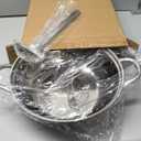 Peohud 304 Stainless Steel Hotpot Pot with Divider, 12 Inches Double-flavor Shabu Shabu Pot with Ladle and Slotted Spoon, Dual Sided Soup Cookware for Induction Cooktop Gas Stove