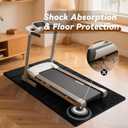 Treadmill Mat for Carpet Floors, 63"30", 0.2" Thick Walking Pad Mat for Hardwood Floors Protection, Non-Slip, Shock Absorption, Heavy Duty Exercise Equipment Mats for Home Gym Workout