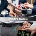 HiWe Anti-Lost Bifold Men Wallet with Find My, Genuine Leather, RFID, Original Design, Brown