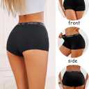 FINETOO Womens Cotton Boy Shorts Underwear Full Coverage Soft Boxer Briefs High Waisted Panties for Lady Girls 6 Pack