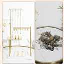 Jenseits Jewelry Organizer Stand with Ring Holder - 3-Tier Gold Jewelry Holder Tower with Velvet Tray, Necklace Holder, Bracelet & Earring Display Stand for Women, Gift for Her