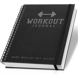 The Ultimate Fitness Journal for Tracking and Crushing Your Gym Goals - Detailed Workout Planner & Log Book For Men and Women - Great Gym Accessories With Calendar, Nutrition & Progress Tracker (Black)