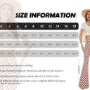 Bell Bottom Jeans for Women High Waisted Stretch Plaid Flare Jeans Denim Bootcut Pants (Brown)