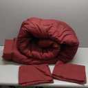 ROSGONIA King Size Comforter Set Dark Red,3pcs King Comforter Set(1 Boho Red Comforter & 2 Pillowcases) All Season Lightweight Bedspread Blanket Quilt