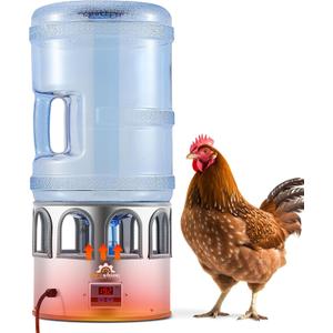 Heated Chicken Waterer 5 Gallon, Heated Poultry Waterer, for Chicken Duck and Chicken Coop