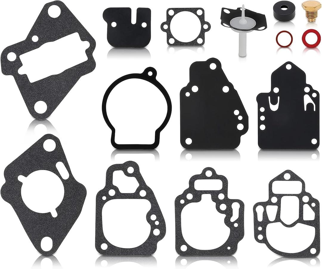 MOTOALL Carb Carburetor Rebuild Kit Fits for Mercury Mariner MANY 6 8 9.9 10 15,20 & 25 HP