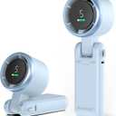 Portable Handheld Turbo Fan, 5-Speed Personal Fans, 5000mAh Rechargeable Fans Up to 12 Hours, Weight only 0.6lb Small Fan, Hand/Neck/Desk Fan 3 IN 1, Beach Vacation Essentials(Blue)