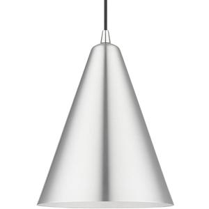 Livex Lighting, 41492-66, Dulce, Cone Pendant, Brushed Aluminum with Polished Chrome Accents