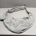 SlowTon Dog Carrier Sling - Thick Padded Shoulder Strap Adjustable Dog Carriers for Small Dogs, Puppy Carrier Purse for Pet Cat with Front Zipper Pocket Safety Belt Machine Washable (Light Gray, M) (D-Light Grey Knitted Fabric)