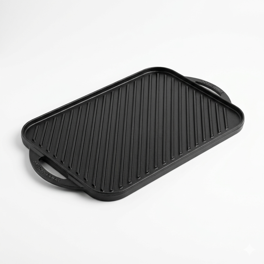 GGC 6558 Griddle for Weber Q100 Q120 Q1000 Q1200 Series Grills, Cast Iron Grill Parts for Weber Q100 Grills, 12.6" x 8.6" Cooking Griddle for Webbr Baby Q