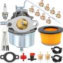 632615 Carburetor Fit for Tecumseh H30 H35 H50 3.5HP Motor, for HS40 4HP HS50 5HP Engine Lawn Mower Carb Replace 632208 632589
