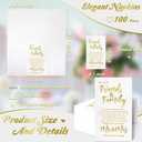 Hotop 100 Packs Wedding Napkins Mr & Mrs Dinner Gold for Reception Disposable Decorative Towels Shower Banquet Rehearsal Decorations, 12.99x15.75 inches