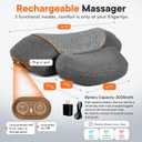 3-in-1 Neck Massager Pillow with Heating & Cervical Traction, Ergonomic Cervical Pillow for Neck Back Shoulder Pain Relief, Rechargeable Neck Pillow