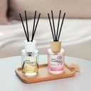 2 x Reed Diffuser - Sea Guaiac Wood&Pink Peony 4.06oz (120ml) 2 Packs Essential Oil Reed Diffuser Set with 16 Sticks, Long Lasting Fragrance for Home, Bathroom, Bedroom, Room, Decor