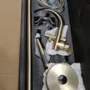 Stand Alone Tub Freestanding Free Stand Bathtub Faucets Filler, Bath Faucet Fixtures Combo with Sprayer, Unique Tub Fillers Freestanding (Gold)