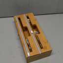 2 in 1 Plastic Wrap Dispenser, with Slide Cutter, for 12-inch Food Cling Wrap Dispenser,Parchment Paper Aluminum Foil Dispenser for Kitchen Drawer,Roll Organizer Holder,Sturdy and Reusable