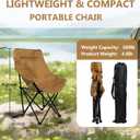 Folding Camping Chair-- Portable，Lightweight, Compact, and Folding Chairs Foldable Backpacking Chair - Ultra Durable for Hiking, Beach, Lawn - Aluminum Alloy Frame (1, khaki, Extra Large and Higher)