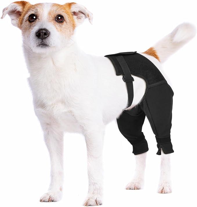 Dog Rear Leg Sleeve to Stop Licking, Breathable Anti-Slip Recovery Sleeve Pants for Wound Protection After ACL/TPLO Surgery, Hot Spots, Lick Granulomas–Cone Alternative for Leg Healing Small