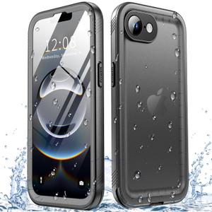 SPORTLINK for iPhone 16e Waterproof Phone Case - Built in Screen & Camera Lens Protector,6.6FT Military Dropproof/Shockproof/Dustproof/IP68 Underwater for iPhone 16e (6.1 inch) SE4 Frosted Black