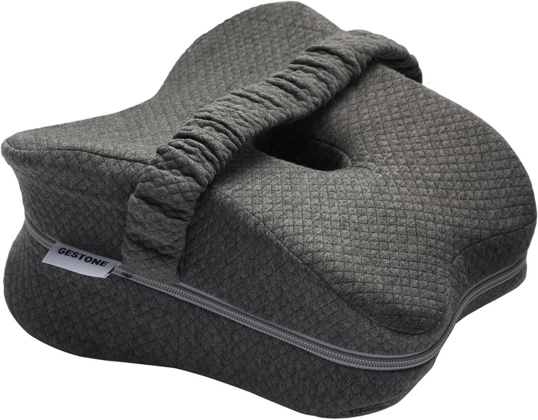 Knee Leg Pillow for Side Sleepers,Leg Pillow for Side Sleeping,Back Knee Sciatica Pain Relief Side Sleeping Pillow,Hip Pillow Between Legs,Gray