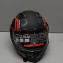 Motorcycle Helmet,Motorcycle Dual Visor Flip up Modular Full Face Helmet JR-815,DOT Approved Motorbike Helmet with 2 Visors for Adults Men Women(L,Matte Red Evolve)