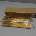 Malimali 5 Pack Gold Edge Finger Pulls for Wardrobes Cabinets 11.81" Kitchen Cabinet Pulls Handles Drawer Pulls Modern Aluminum Concealed Tab Pulls for Closet Door, Brushed Brass