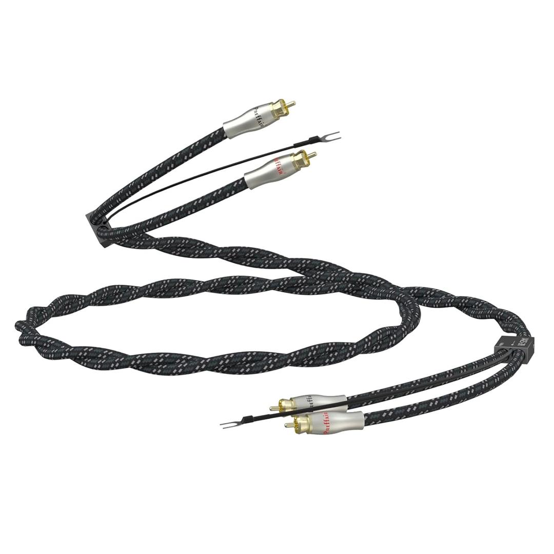 Preffair 1.5M/5FT High End Turntable RCA Cable with Ground Cable Gold Plated Dual RCA Connectors Stereo Interconnecting Wire for Phono Preamp, Record Player, Amplifier