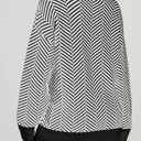Dokotoo Women's Crewneck Cute Sweaters 2024 Striped Colorblock Fall Winter Knitted Pullover Tops (Medium, White)