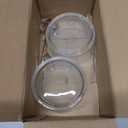 Mfacoy Vintage Coffee Mugs Set of 2, 14 oz Embossed Glass Cups with Handle, Clear Cups for Cappuccino, Latte, Cereal, Yogurt, Milk, Hot or Cold Beverages (Translucent)