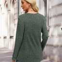 XIEERDUO Sweater for Women Winter Clothing Long Sleeve Shirts Fall Fashion Must Haves Comfiest Airport Outfits Trendy (Green, XL)