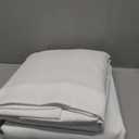 NICETOWN 100% Blackout Curtain Panels, Rod Pocket Window Curtains with Black Liner for Nursery, 84 inches Drop Cold and Full Light Blocking Draperies (White, 2 Pieces, 52 inches Wide Each Panel)