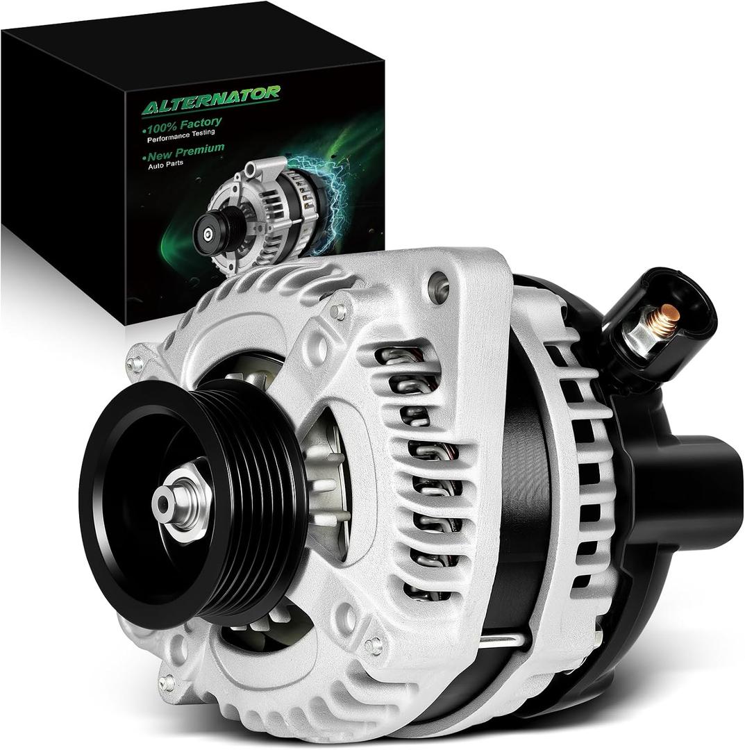 Upgraded Alternator for:-Honda for:-Ridgeline 2006-2008, Odyssey 2005-2007, Pilot 2005-2008 3.5L V6, for:-Acura RL 05-08, TL 04-08, MDX 03-09, 12V 130Amp, Replace OE# 31100-RDJ-A01 (ALL-NEW)