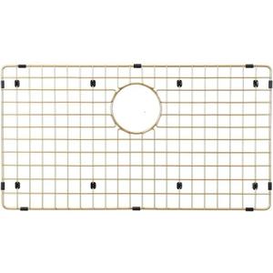 Starstar Sinks Protector Matte Gold 304 Stainless Steel Kitchen Sink Bottom Grid, Rack (30 L x 17 W), Medium