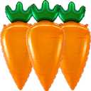 Carrot Balloons Decorations 3PCS Giant Carrot Foil Balloons for Easter Party Decorations Spring Holiday Birthday Easter Party Supplies