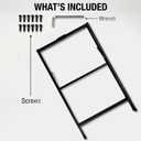 Heavy Duty A Frame Sign 24x36 inch - Double Sided Slide-in Metal Sandwich Board for Outdoor Sidewalk Business Advertising, Black Folding Pavement Display Stand, Frame Only