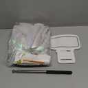 iMucci LED Lights Belly Dance Wing Isis Wings with Sticks for Adults and Child (40inch for Kids, Transparent Wings Multicolor Lights)