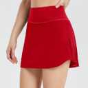 baleaf Women's Pleated Tennis Skirt Golf Skorts for Woman High Waisted Lightweight Athletic Shorts Pockets (Red, XL)