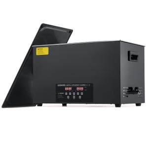 CREWORKS 30L Digital Ultrasonic Cleaning Machine with Degas and Gentle Mode, 600W Ultrasonic Cleaner Machine with Heater and Timer, 7.9 gal Ultrasound Cleaner for Retainer Watch Auto Tool Machine Part