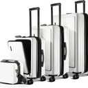 Hard Shell Luggage Sets with Spinner Wheels 4 Piece, Expandable Large Suitcases with TSA Lock, Travel Large Suitcase Set, White Luggage Setm, White