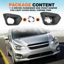 Fog Light Bezel Compatible with Impreza 2012-2014 Driver and Passenger Side Fog Light Cover with Chrome Trim 57731FJ030 57731FJ020 (Left and Right Side)