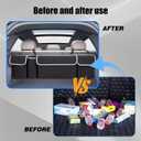 Car Trunk Organizer and Storage, Backseat Hanging Trunk Organizers and Storage, Waterproof Collapsible Cargo Large Bag with 4 Pockets, Car Interior Accessories for SUV, Truck (Black)
