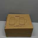 2 PACK Glass Pitcher with Lid, 68 oz/ 2 Liter Amber Classic Vertical Stripes Water Pitcher,Glass Water Carafe for Cold Brew, Coffee, Lemonade, Iced Tea,Beverage, Heat Resistant Water Glass Jug