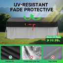 7x13Ft Rectangular Pool Cover for Above Ground Pools, Solar Cover for Above Ground Pools with Accessories, Winter Cover Ideal for Waterproof and Dustproof (Black)