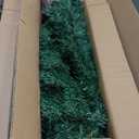 1 Set 5ft Pre-lit Pop up Christmas Tree with Lights Artificial Collapsible Foldable Christmas Pencil Tree Gold Red Ribbon Balls Ornaments for Xmas Holiday Party Garden Home Wedding Decor