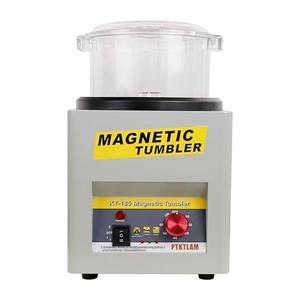 PTKTLAM Magnetic Tumbler, Jewelry Polisher with 7.1”(180mm )Polishing Barrel & 200g Burnishing Pins for Jewelry，Automatic forward and reverse rotation(KT-185)